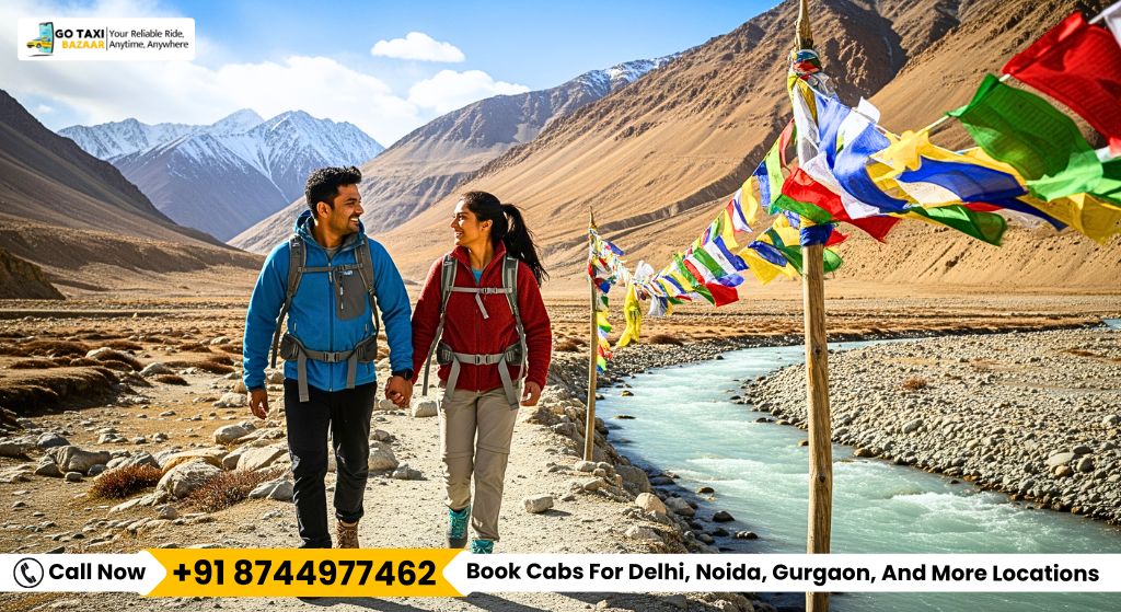 Adventurous Trekking Couple On Markha Valley Trail Call +918744977462